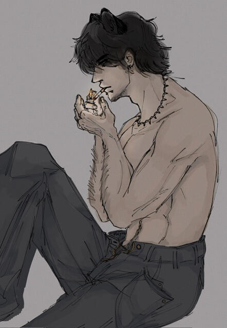 Half body drawing